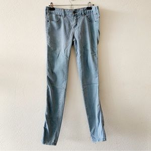 Free People Mid-rise Light Wash Skinny Distressed Women's Denim Jeans 27